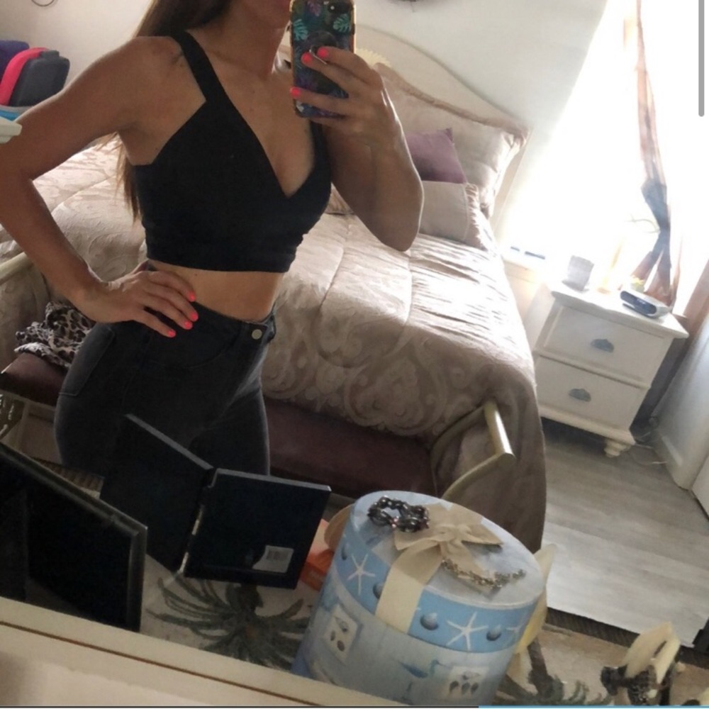 Black crop top